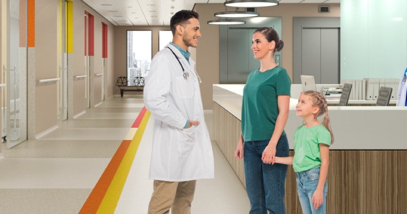 Sàn nhựa bệnh viện chống bám bẩn kháng khuẩn cao cấp