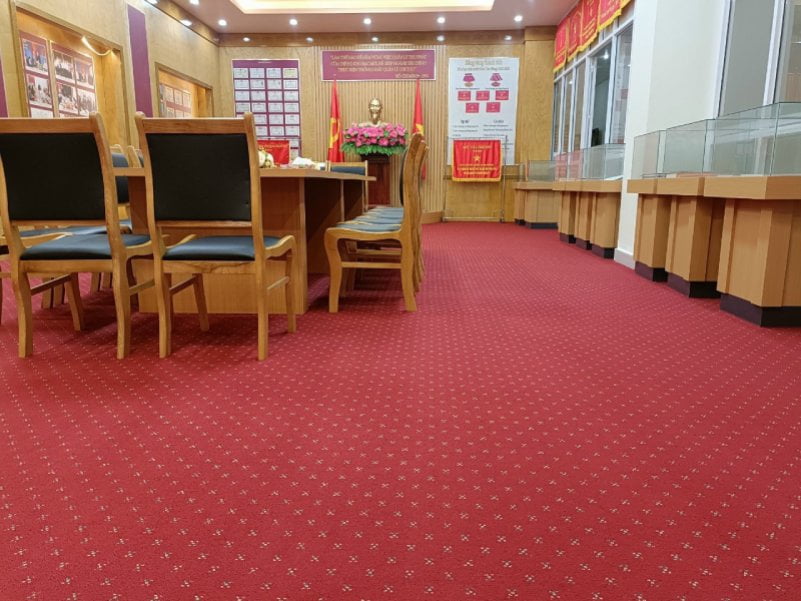 Hình ảnh hoàn thiện thảm cuộn hoa văn ml03