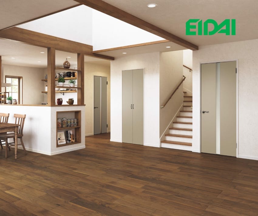 Sàn gỗ sồi màu xám tối được lên thiết kế tại một căn hộ