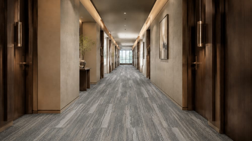 Phối cảnh minh họa Waterloo WL204 trong không gian hành lang khách sạn hiện đại.